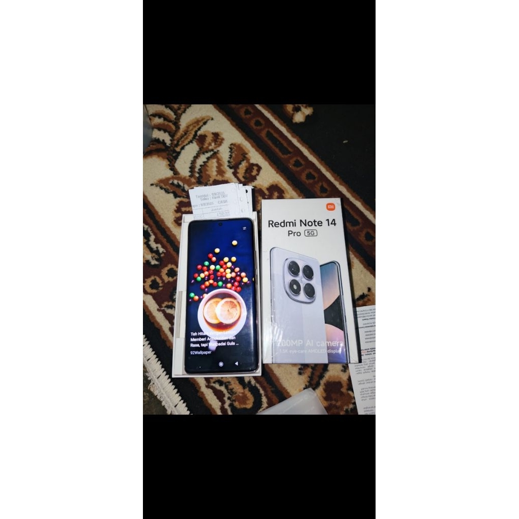 Redmi note 14pro 5G 12/512gb second fullset no minus