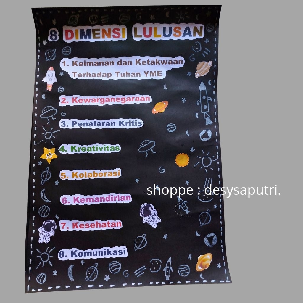 hiasan dinding kelas 8 dimensi lulusan handmade