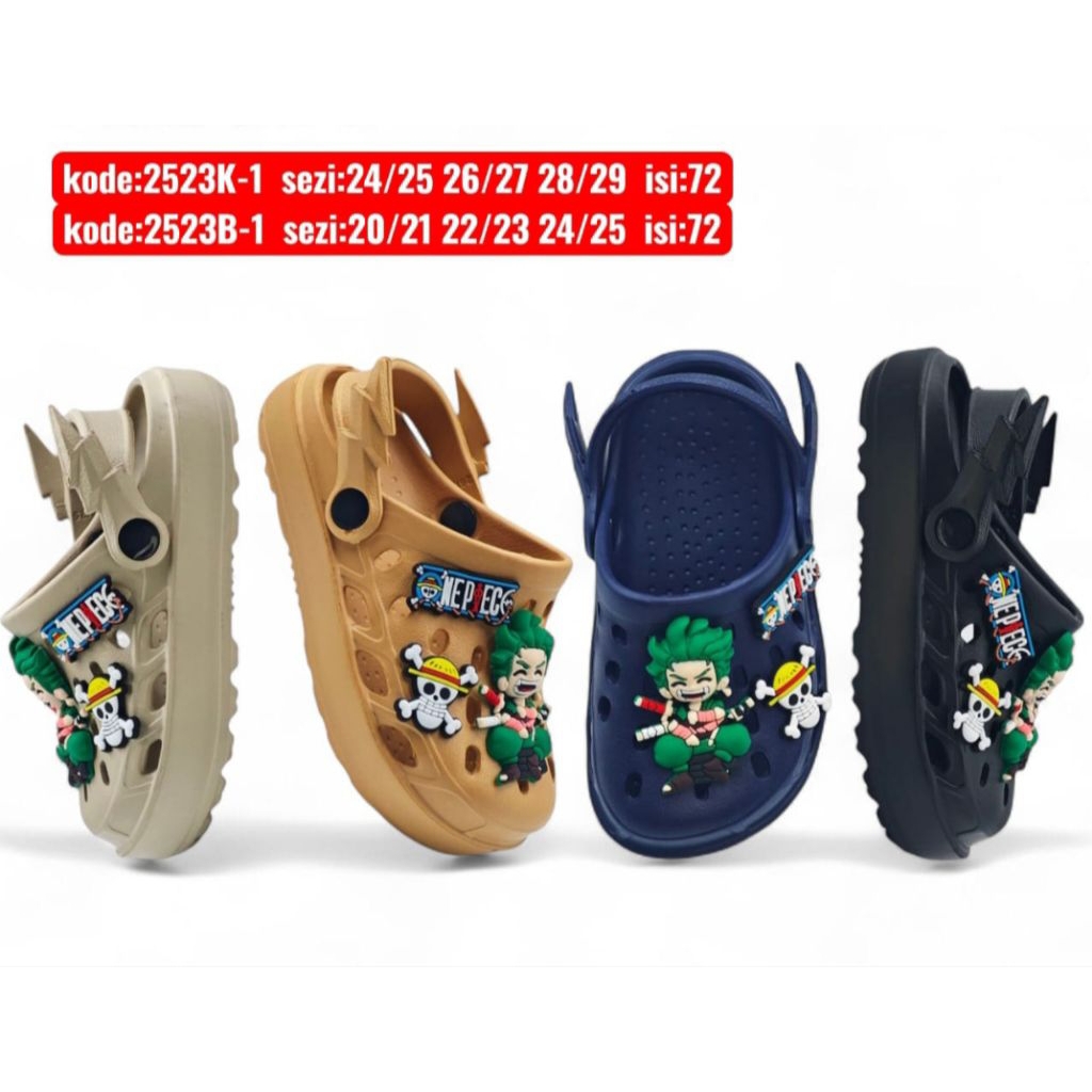 Sandal Baim Anak & Bayi Cowok Karakter One Piece Trend Terbaru 2025
