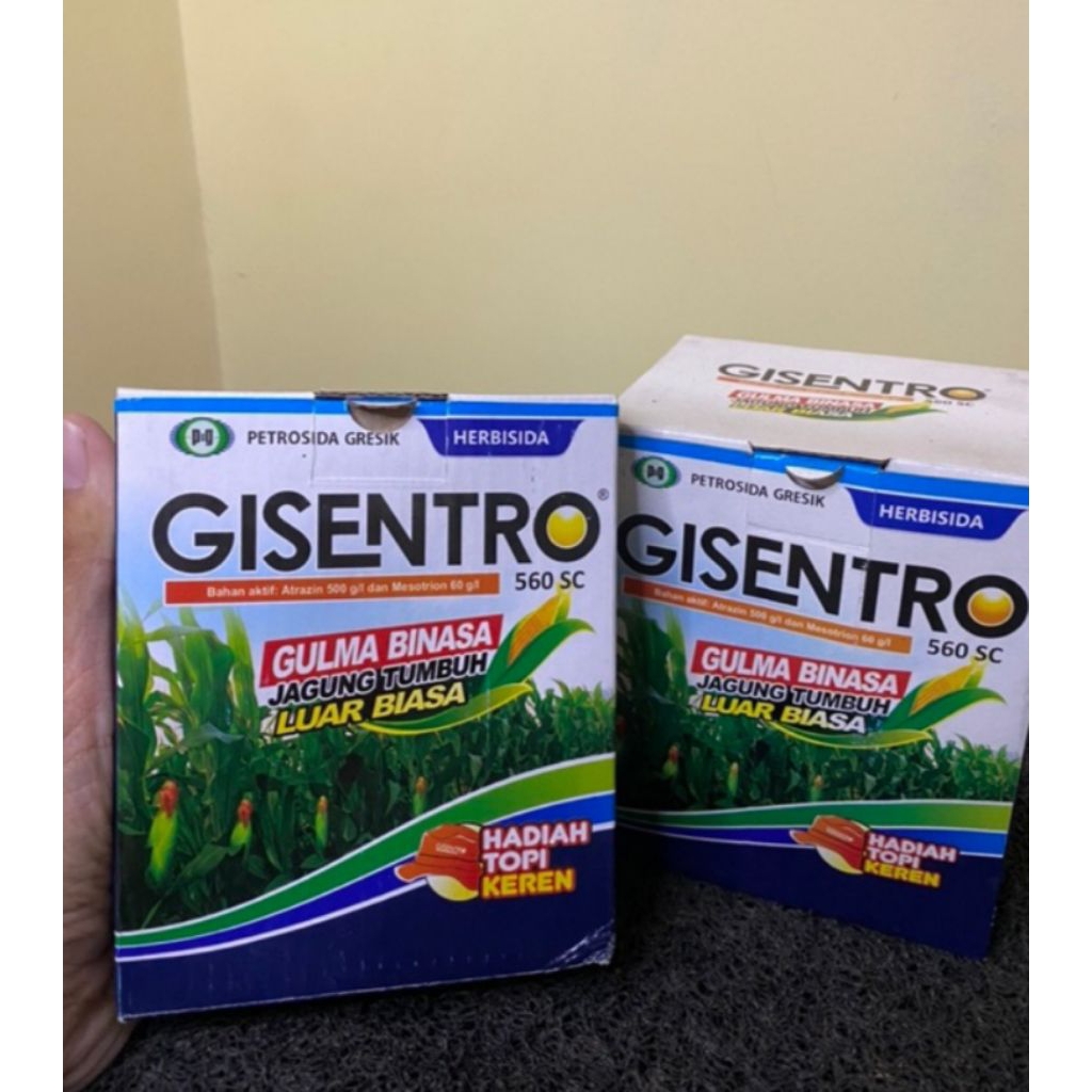 HERBISIDA SELEKTIF GISENTRO 560SC KEMASAN 1 LITER/HERBISIDA SELEKTIF PRA DAN PURNA TUMBUH