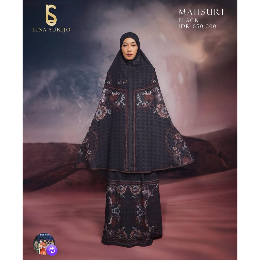 MUKENA MAHSURI BLACK EL.ES EL BY LINA SUKIJO