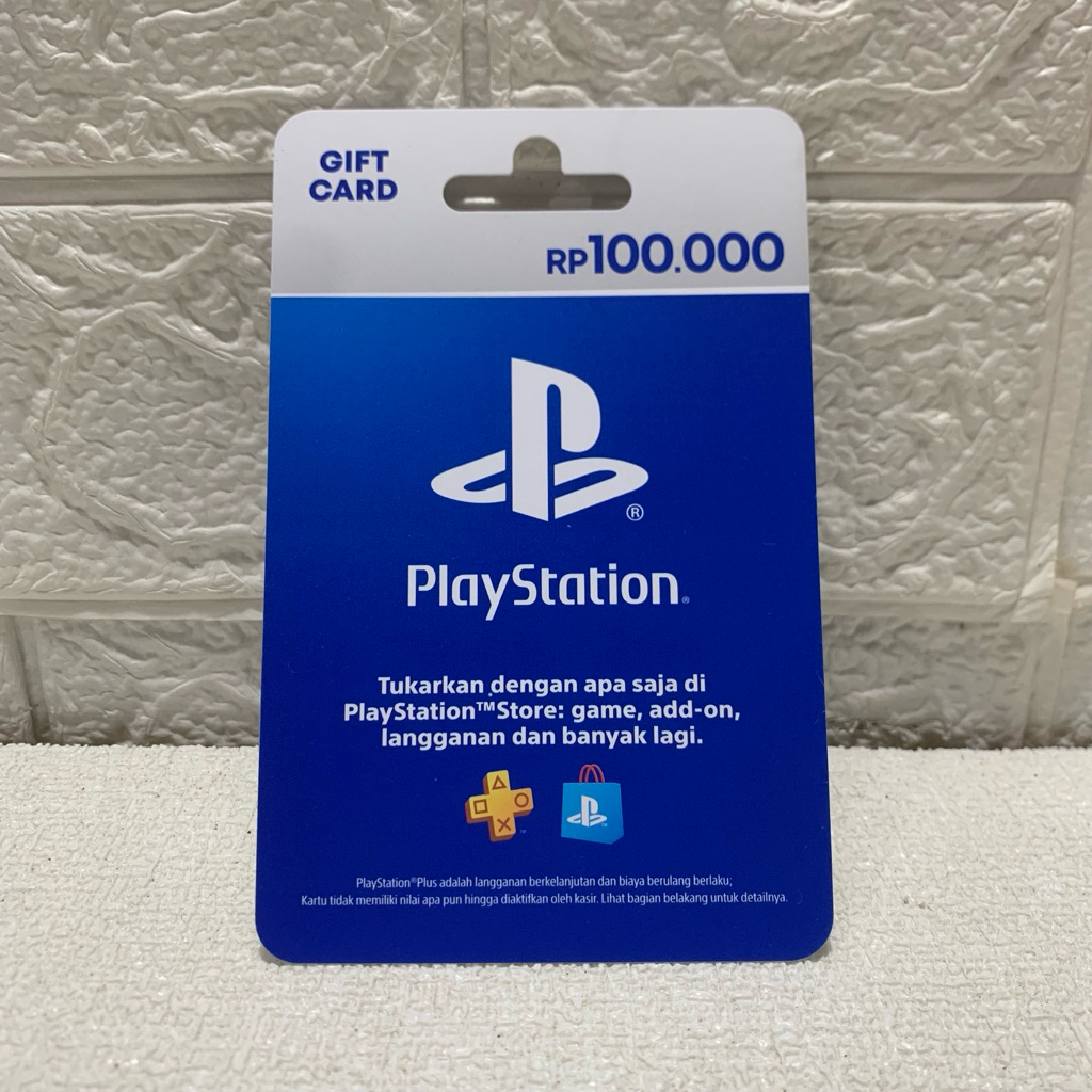 Voucher FISIK PlayStation Gift Card Rp 100.000 Original Sony untuk PS4 & PS5 OFW Saldo