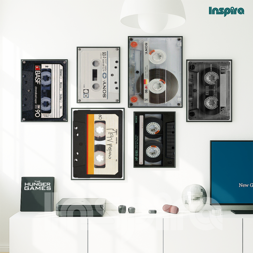 Inspiradekor Pajangan Dinding Poster Kaset Tape Vintage Retro Estetik Premium