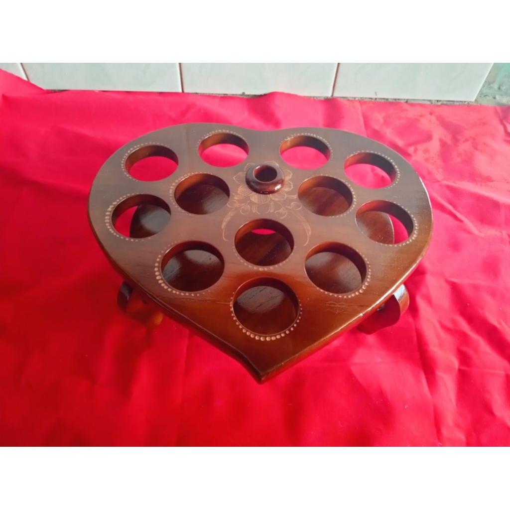 Tempat aqua gelas kayu jati