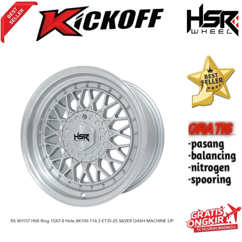 Velg Racing Celong HSR RS XH157 R15 Velg Mobil Brio Avanza Jazz Dll