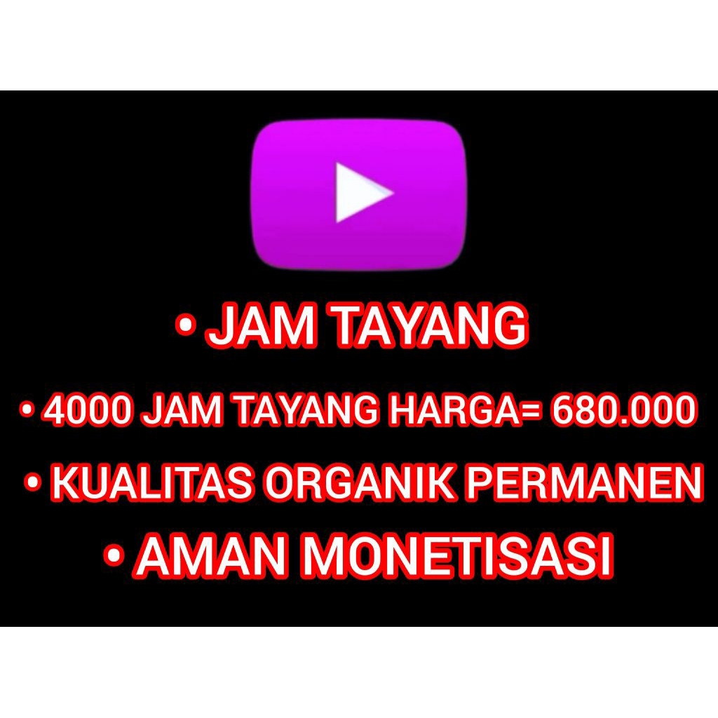 jam tayang YouTube permanen monetisasi