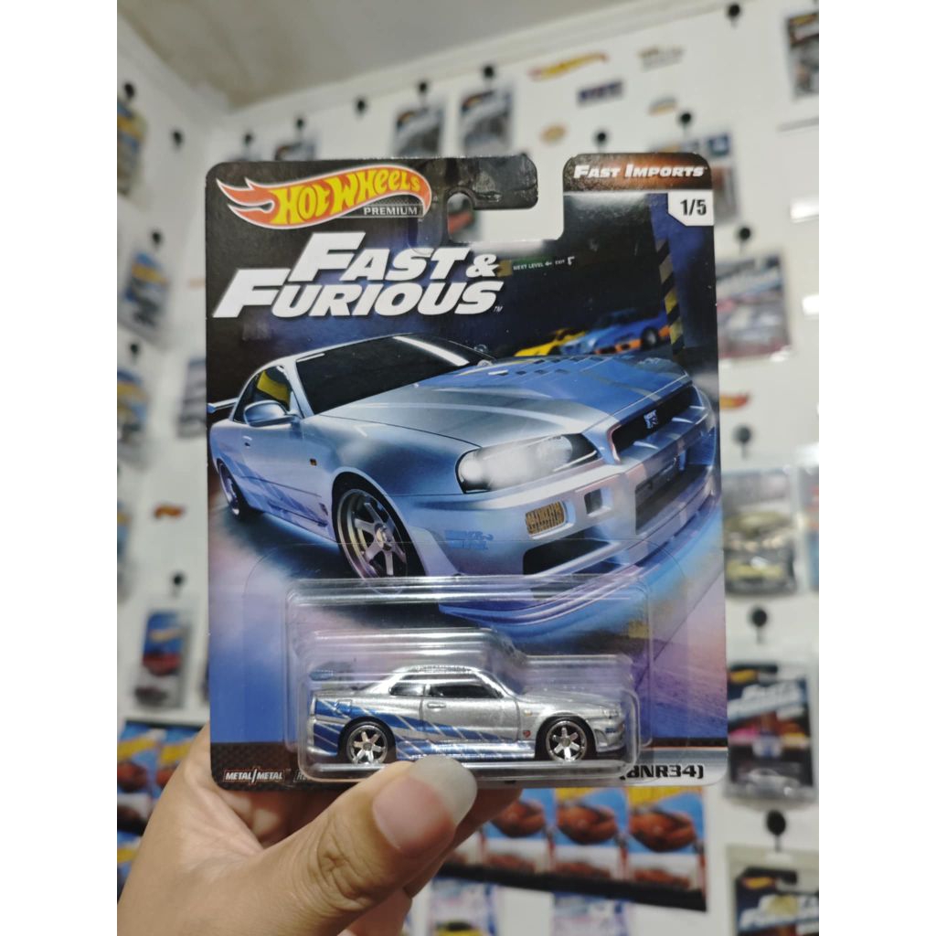 HOT WHEELS PREMIUM NISSAN SKYLINE R34 FAST IMPORTS FAST FURIOUS