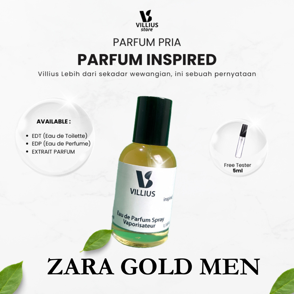 Parfume Pria Tahan Lama ZARA GOLD Eau De Parfume Cowok Minyak Wangi Parfum Farfum