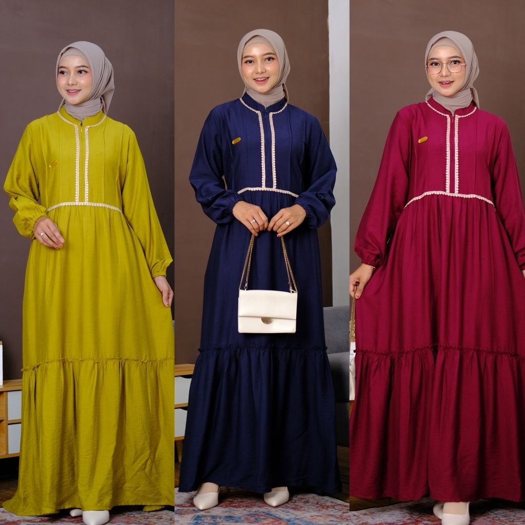 Gamis Ameera Katun Polo Linen