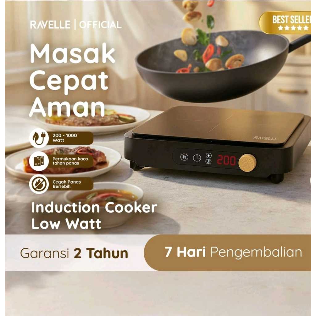 RAVELLE Kompor Induksi Low Watt ( Induction Cooker )–Kompor Listrik Induksi