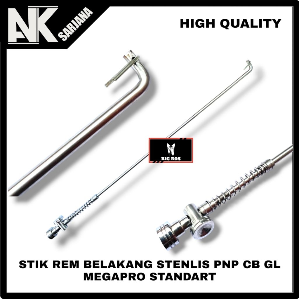 STIK REM BELAKANG STENLIS PNP CB GL MEGAPRO STANDART