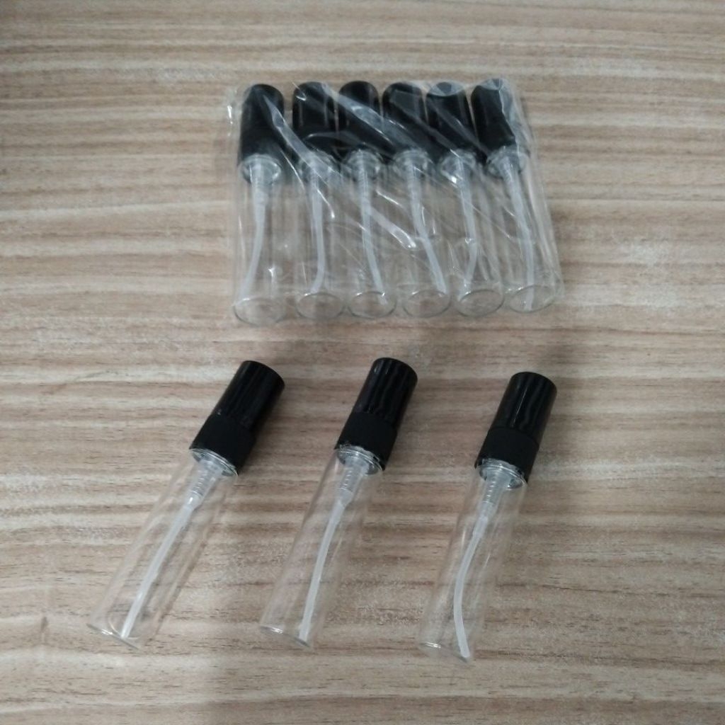 Spray 5 ml Black.Botol Kosong Kaca /Reffil parfum/perlusin/Spray/Drat berkualitas