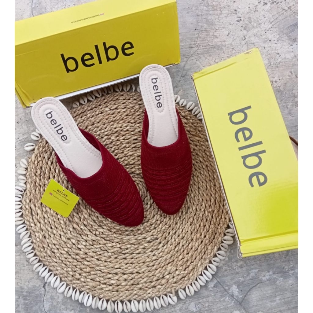 Sepatu sandal slop wanita rajut import/Sepatu rajut Belbe