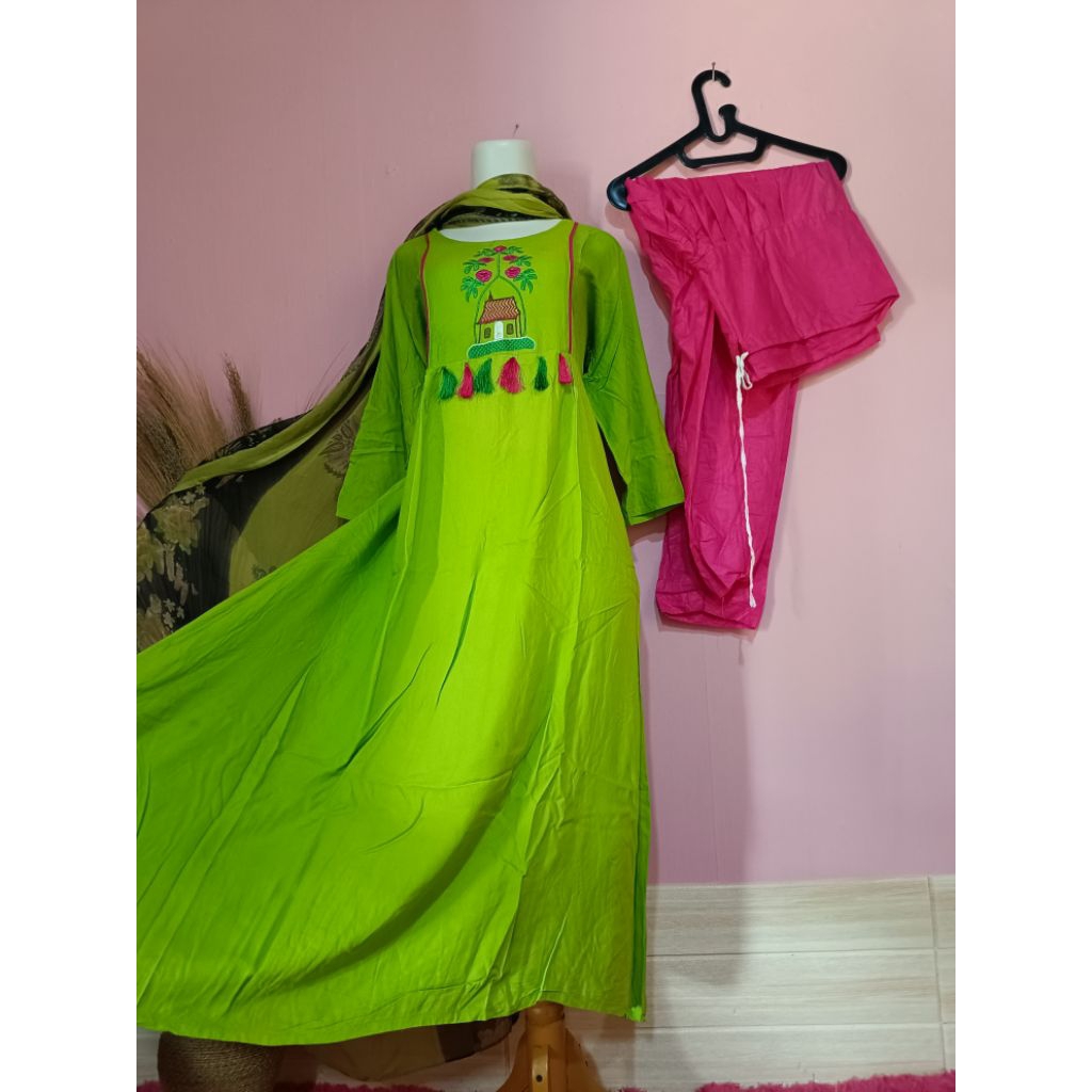 BAJU INDIA/ KHAMES SET KATUN RAYON SERASI/ ADEM CANTIK