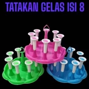 Tatakan Gelas Plastik / Tatakan Gelas / Tatakan Gelas isi 8 / Glass Stand