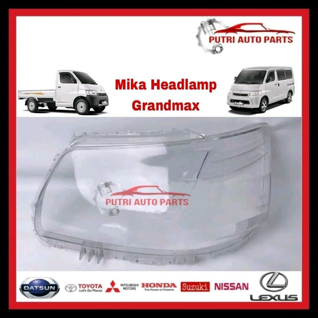 ORIGINAL kaca / mika lampu depan grand max  - mika / kaca headlamp daihatsu grand max