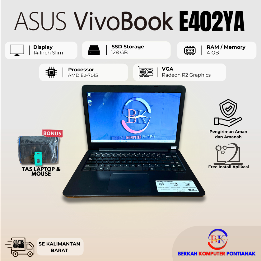 Asus Vivobook E402YA/RAM 4GB/SSD 128GB