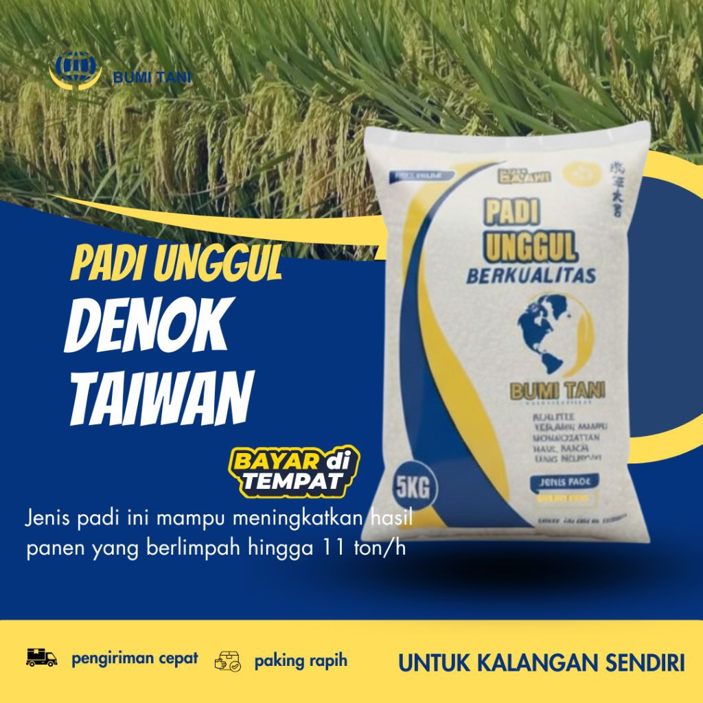 Padi Unggul DENOK TAIWAN kemasan 1 - 5kg