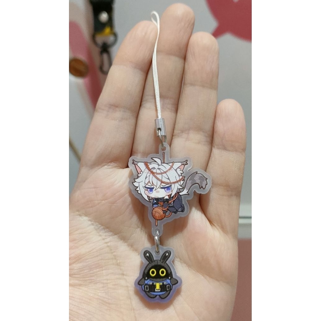 Seth Lowell ZZZ acrylic keychain phone strap Zenless Zone Zero gantungan kunci ganci gantungan hp ha