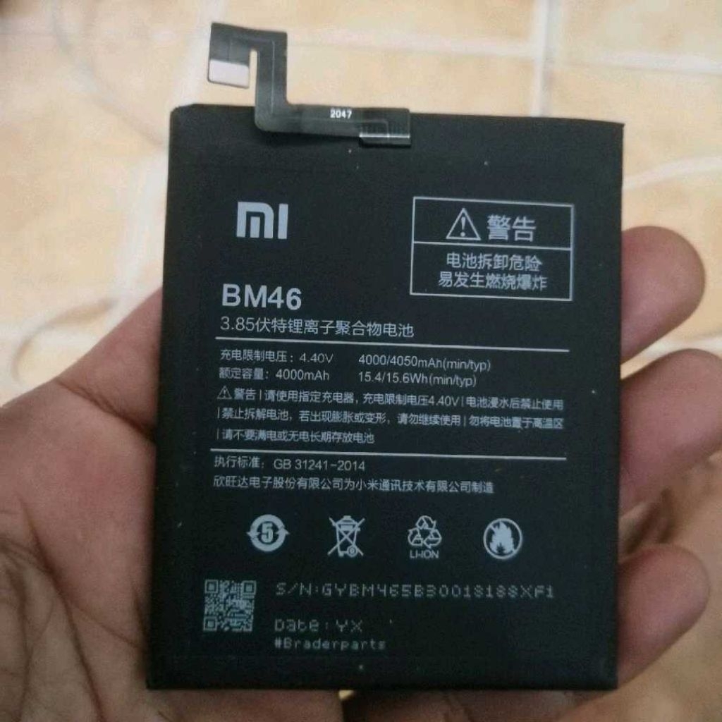 Baterai Redmi BM46 ( Redmi note 3 / Redmi Note 3 Pro )