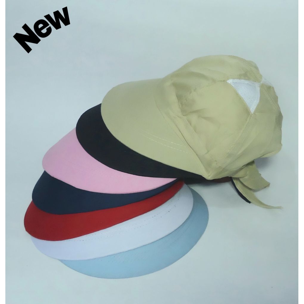 Topi caddy/topi senam/topi pantai wanita kain katun NEW