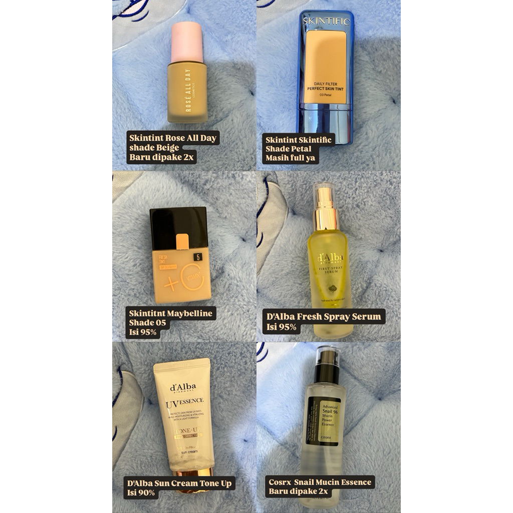 Preloved!  Rose All day, Skintific, Maybelline, D'Alba