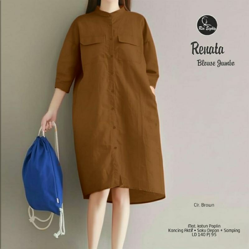 Renata mahogany Tunik JUMBO ld 140 / riaeighty