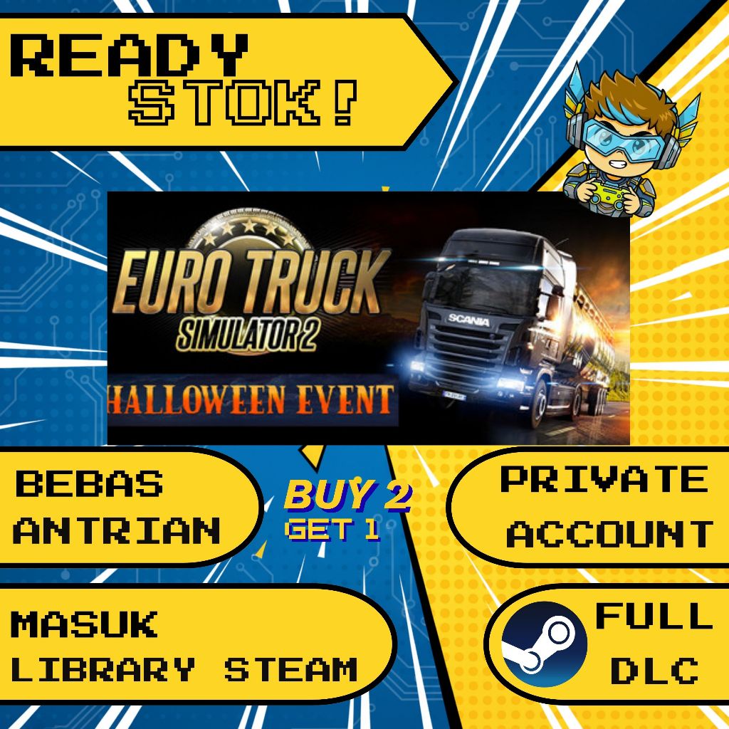 BELI 2 GRATIS 1 Euro Truck Simulator 2 Steam Original Private Non sharing