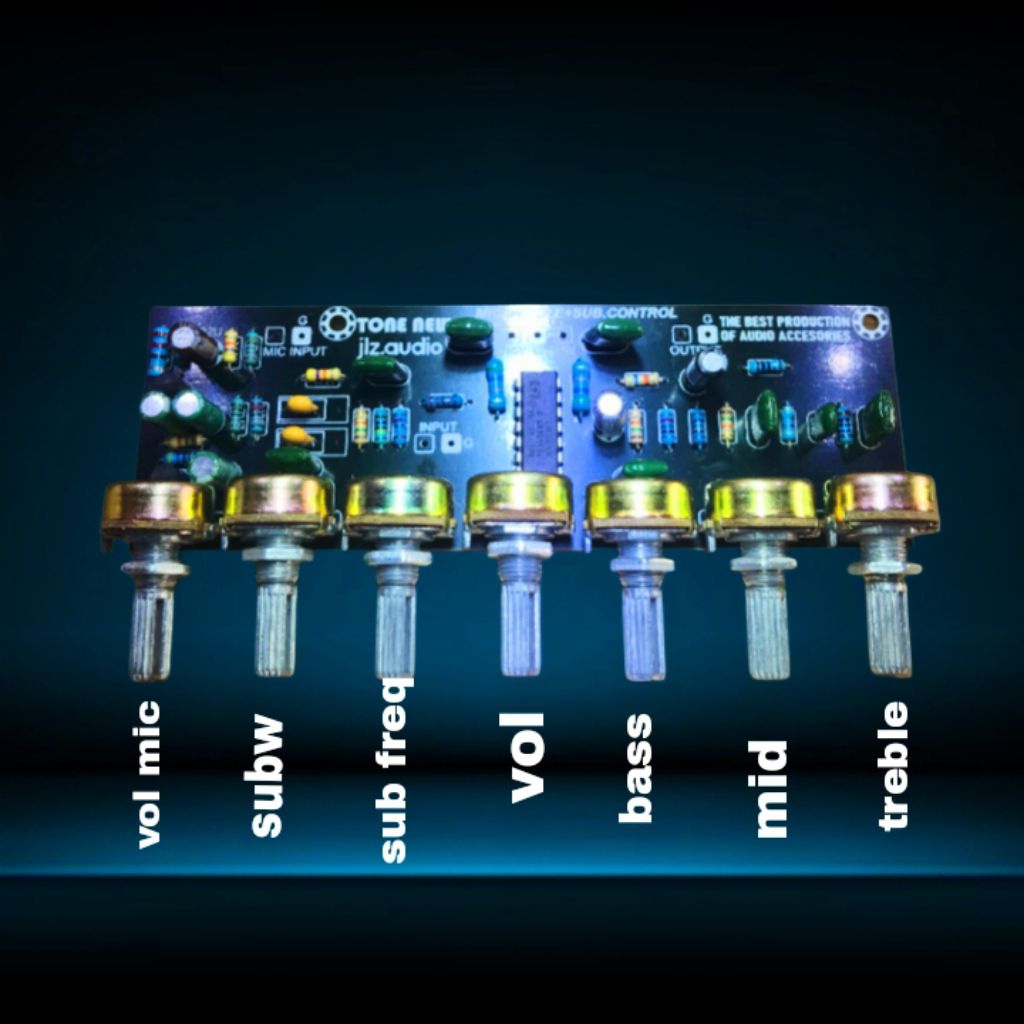 tone control mono plus midle plus subwofer plus mic.