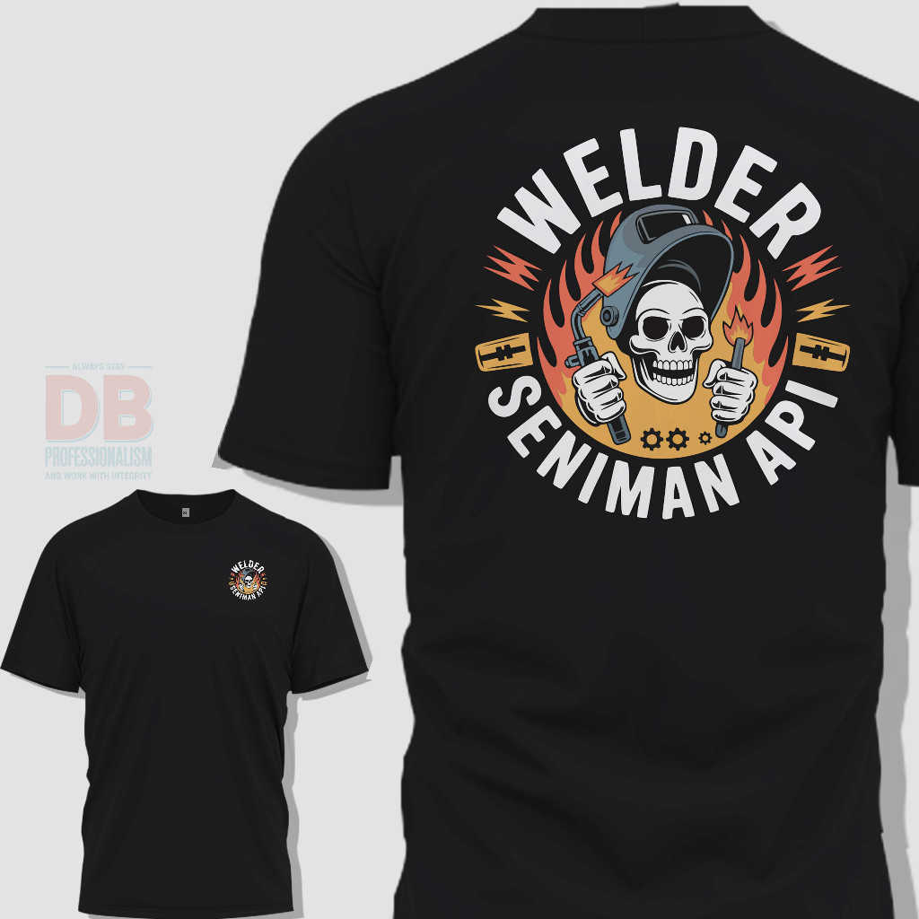 Kaos Welder - Seniman Api Distro Lengan Pendek | Tukang Las, Seniman Api Kaos Teknik Las