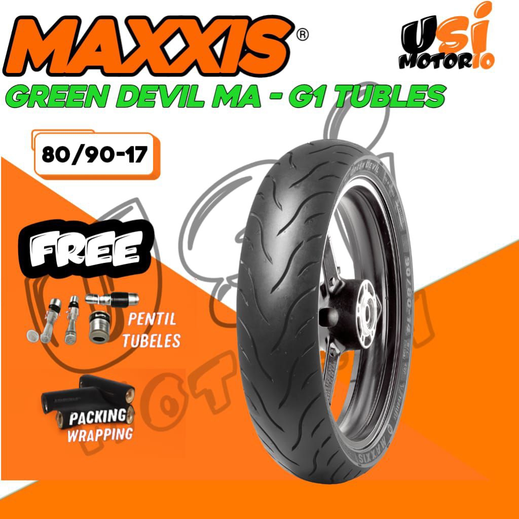 BAN MAXXIS RING 17 / MAXXIS GREEN DEVIL 80/90-17 BAN MAXXIS TUBLES