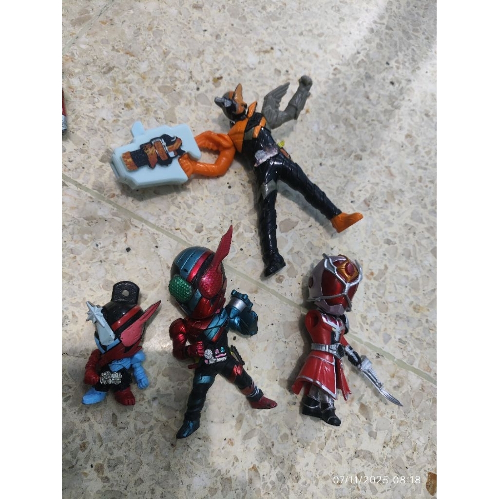 set junk mini figure kamen rider build wizard junk original bandai