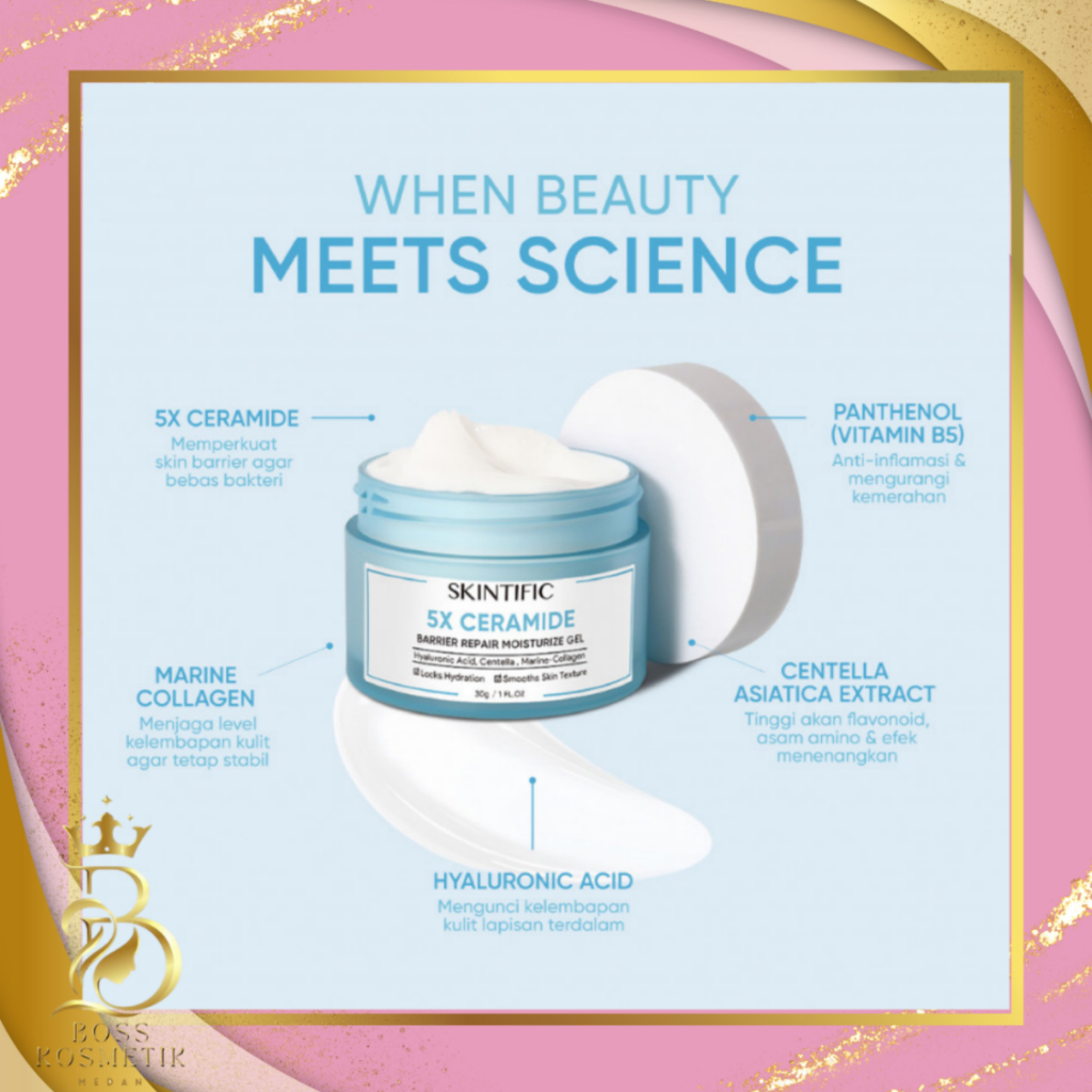 SKINTIFIC 5X (mini) Ceramide Barrier Repair Moisturizer Gel 6Gr (KECIL)