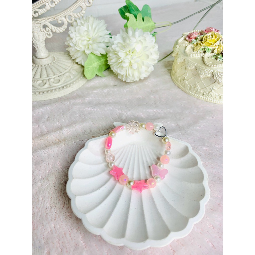 gelang karet mix variasi pink