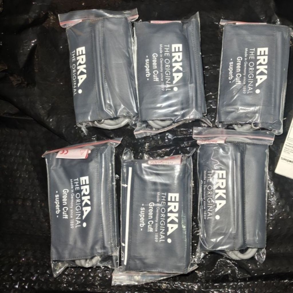 ERKA Manset Tensimeter Velcro Green Cuff Superb Double Tube No. 4