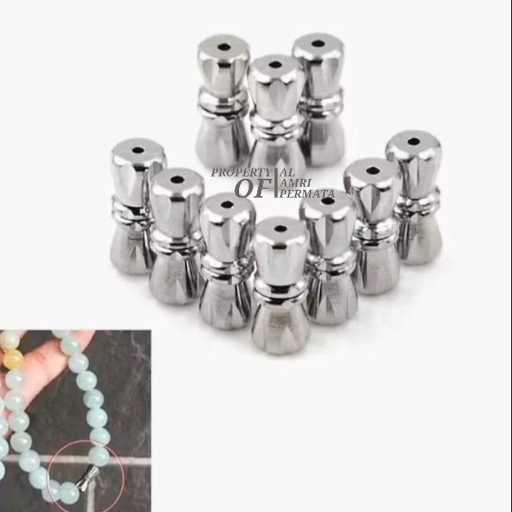 Pengait kalung Pengait gelang Kait ulir Stainless model putar / Harga Satuan