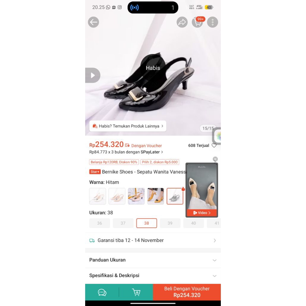 Bernike Shoes - Sepatu Wanita Vanessa Heels Kulit Sintetis