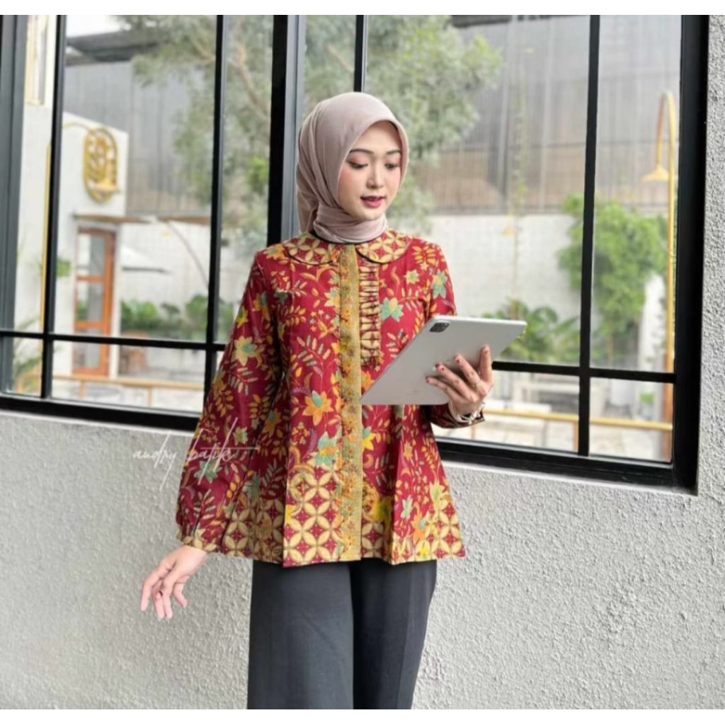 PL (PRELLOVEDD)AUDRY BATIK cindy blouse atasan
