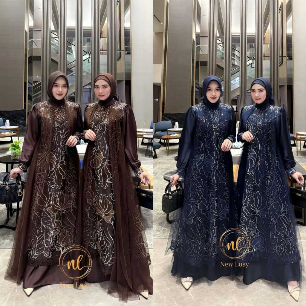 LuxuryFashion READY GAMIS DRESS WANITA VIOLA VOL 2 BY NEW LUSY BEST SELLER
