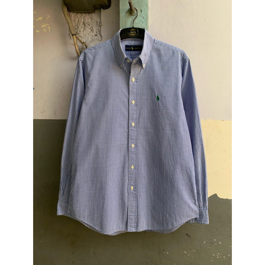 kemeja Ralph Lauren pria lengan panjang