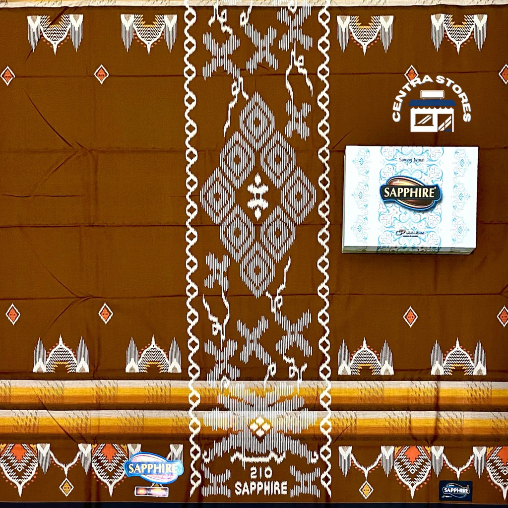 Sarung Sapphire STK Songket Timbul Kembang Original