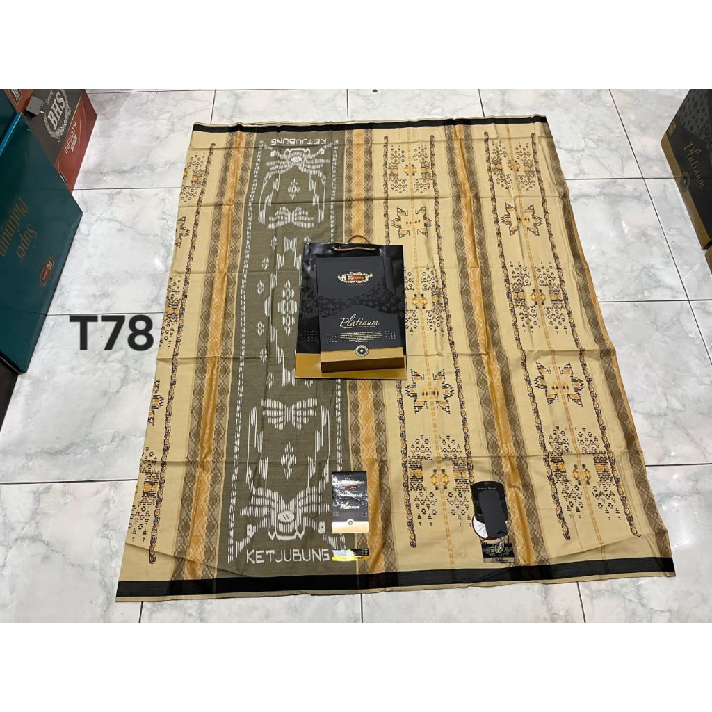 Sarung Ketjubung Platinum Tis & Dis Gold