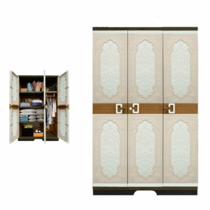 LEMARI PLASTIK 3 PINTU GANTUNG JUMBO KUNCI UMJ BEL K CLUB