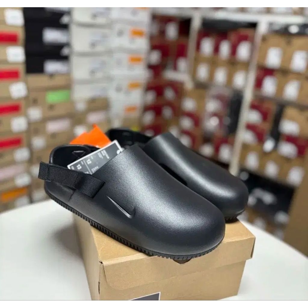 SEPATU SANDAL NIKE CALM MULE BLACK ORIGINAL 100% BNIB RESMI