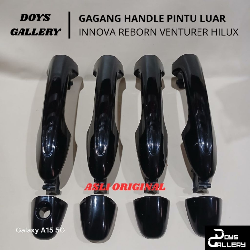 Gagang handle pintu luar warna hitam mobil toyota innova reborn venturer fortuner hilux harga 1set a