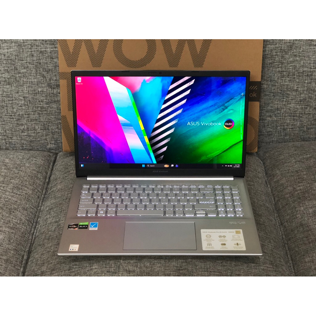 Asus vivobook OLED 15 Ryzen 9 5900HX RTX 3050 layar FHD resolution