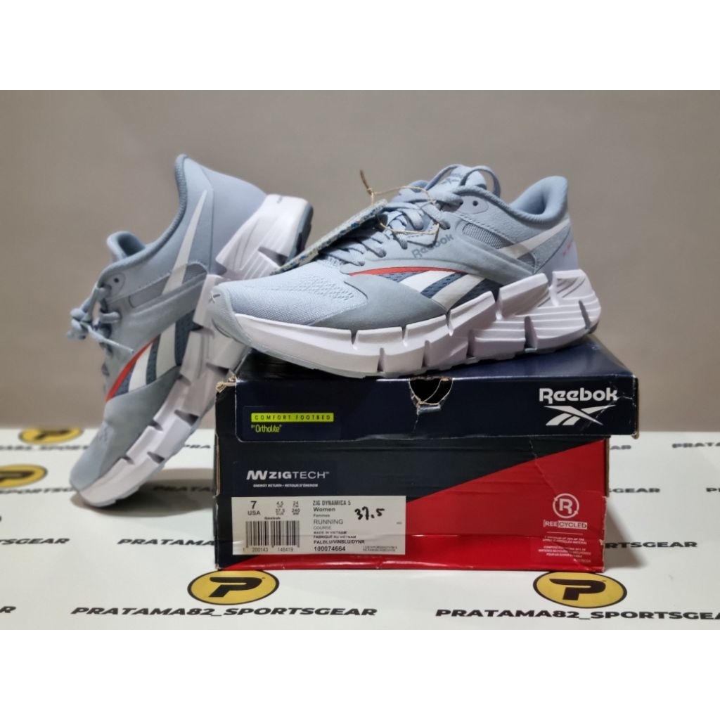 SIZE 37.5 ( 24 CM) - ORIGINAL ASLI REEBOK ZIG DYNAMICA 5 FLOATRIDE TECH SEPATU LARI WANITA WOMEN CEW