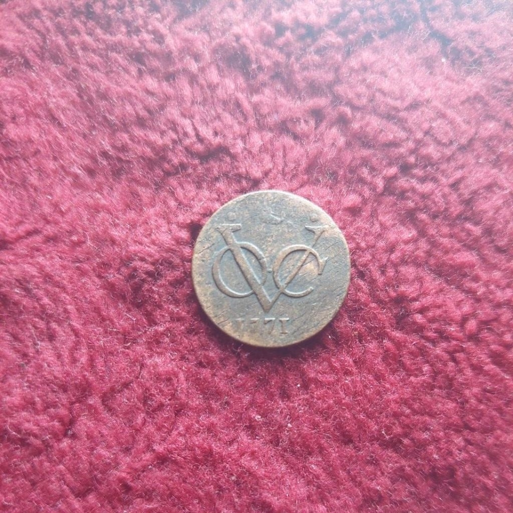 koin voc tahun radar 1771. vf detail cakep