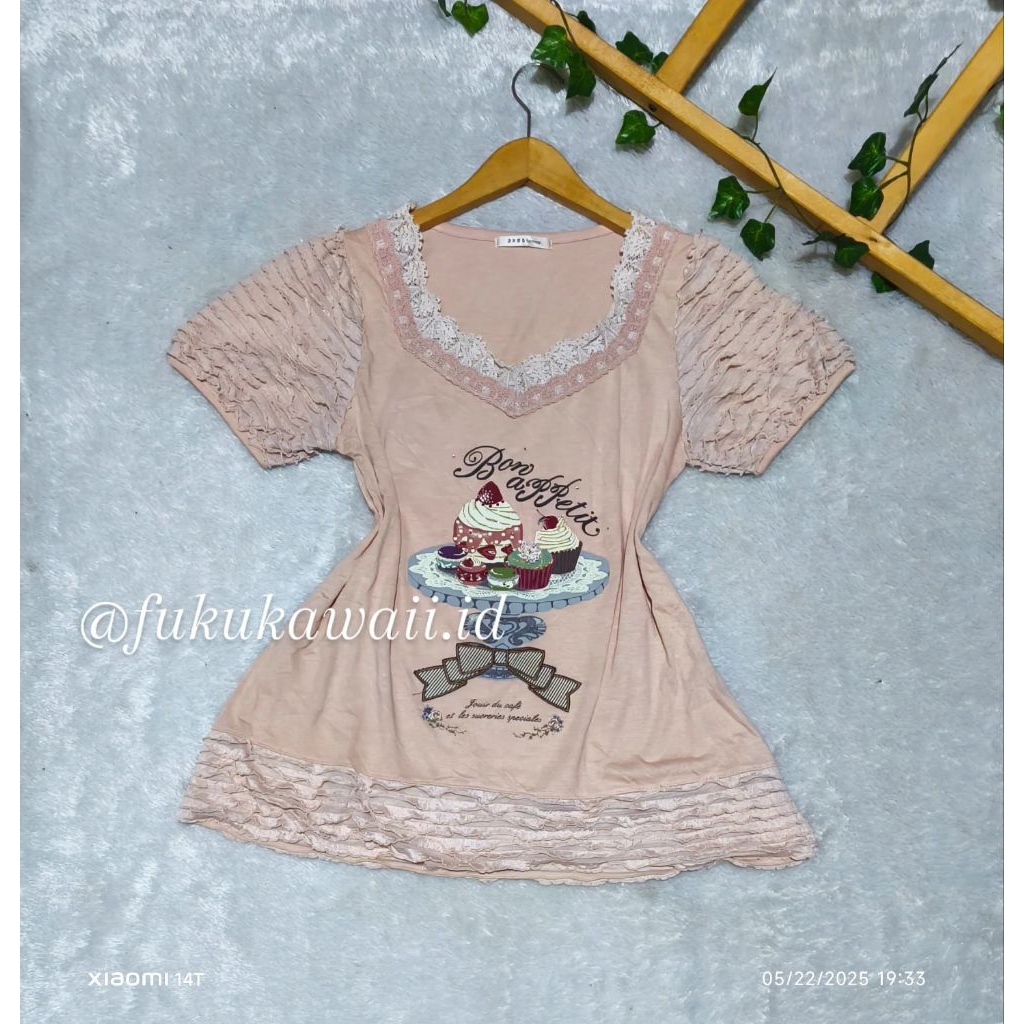 Sweet Cupcakes Pink Shirt Top by Axes Femme