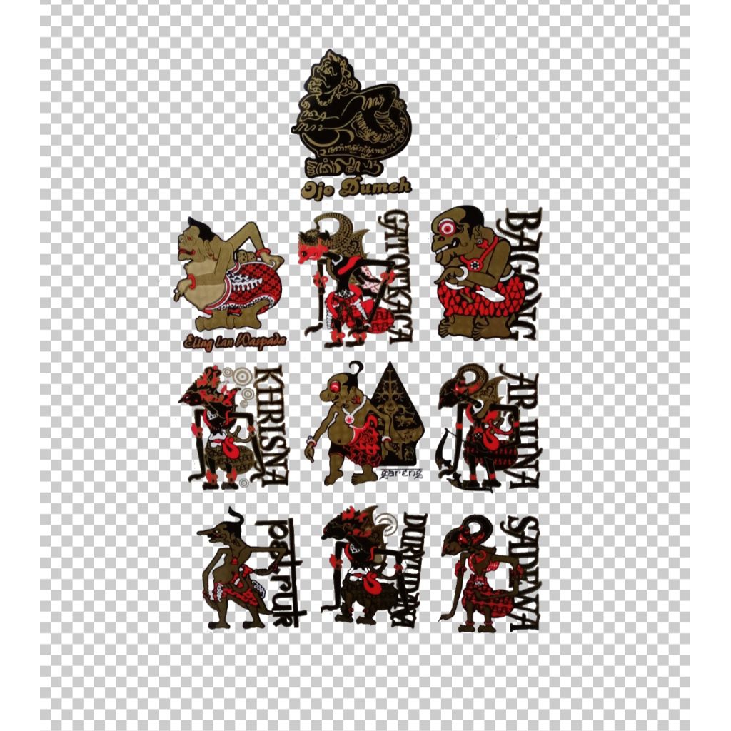 Stiker motor wayang isi 10